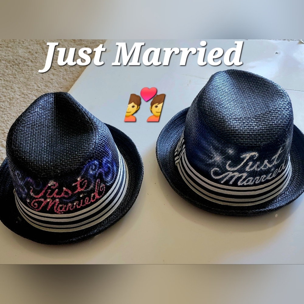 BEAUTIFUL 1 OF A KIND HIS & HERS WEDDING FADORAS...SO FUN FOR THE COUPLE!